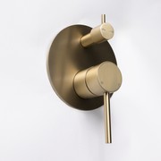 Mira Brushed Brass Gold Wall Mixer Divertor Plate gallery detail image