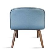 LOTTIE Lounge Chair - Walnut & Grey gallery detail image