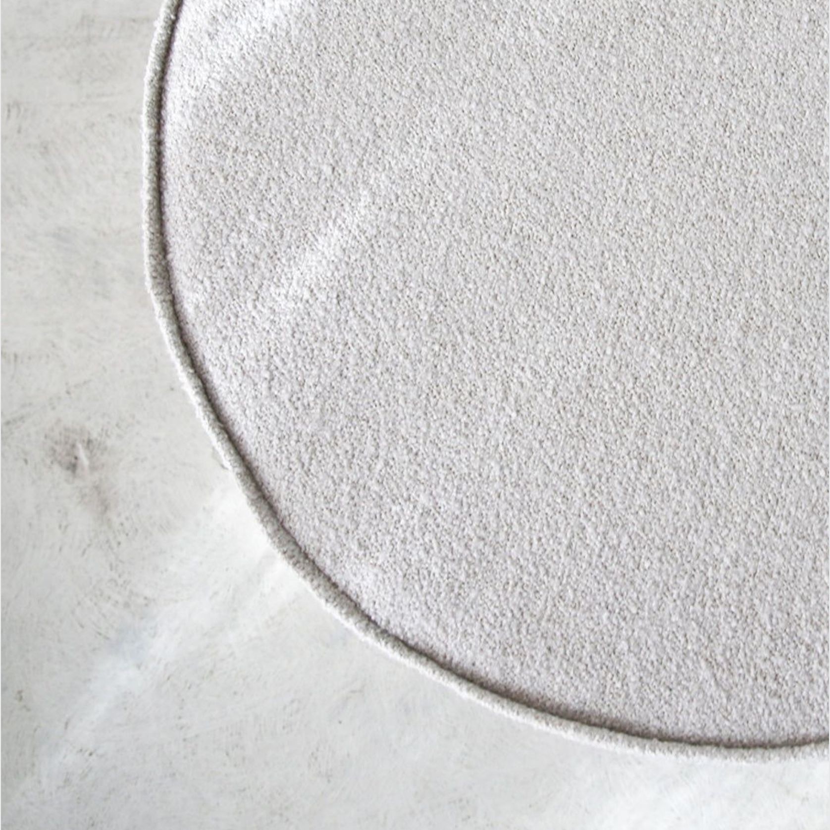 'Baja' Ottoman / 80cmD x 40cmH / Fabric - Lierna Boucle gallery detail image