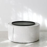 'Baja' Ottoman / 80cmD x 40cmH / Fabric - Lierna Boucle gallery detail image