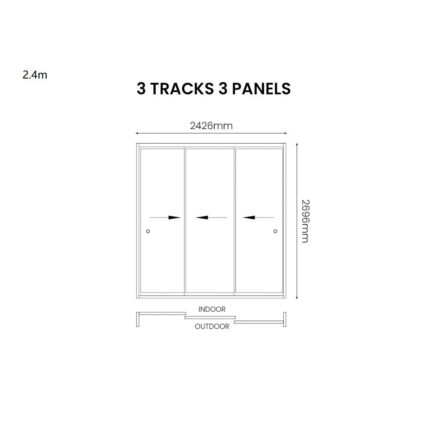 Glass Sliding Door For Baltic Wall Mounted Pergola gallery detail image
