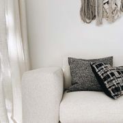 Tweed Cushion / Feather Inner / Mocha gallery detail image