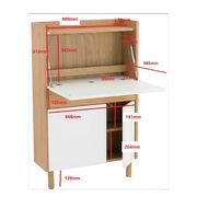 BARTON Study Desk 71cm - Blue & Natural gallery detail image