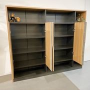 BAXTER Display Cabinet 190cm - Acacia & Carbon Grey gallery detail image