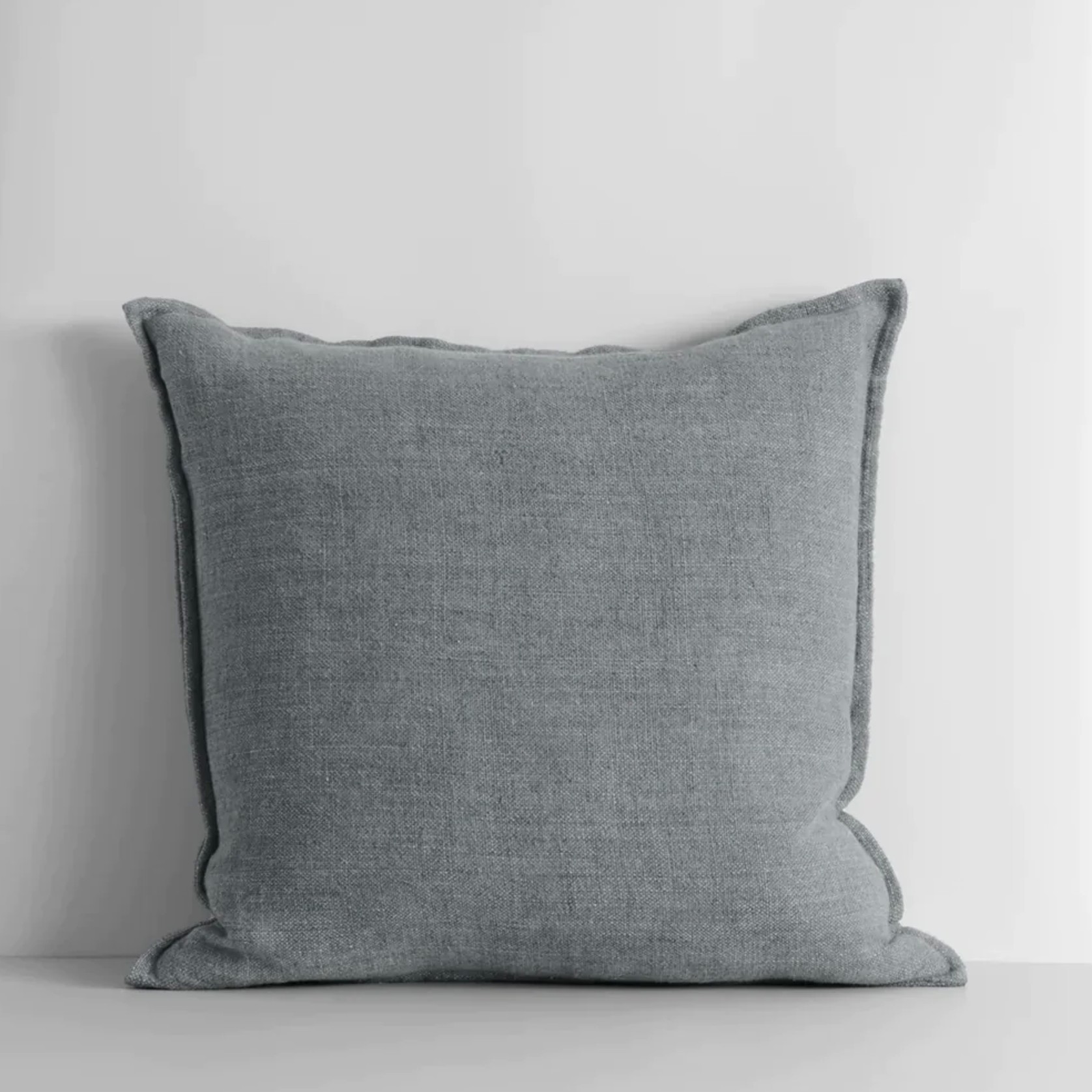 Baya Flaxmill Handwoven Linen Cushion | Charcoal gallery detail image