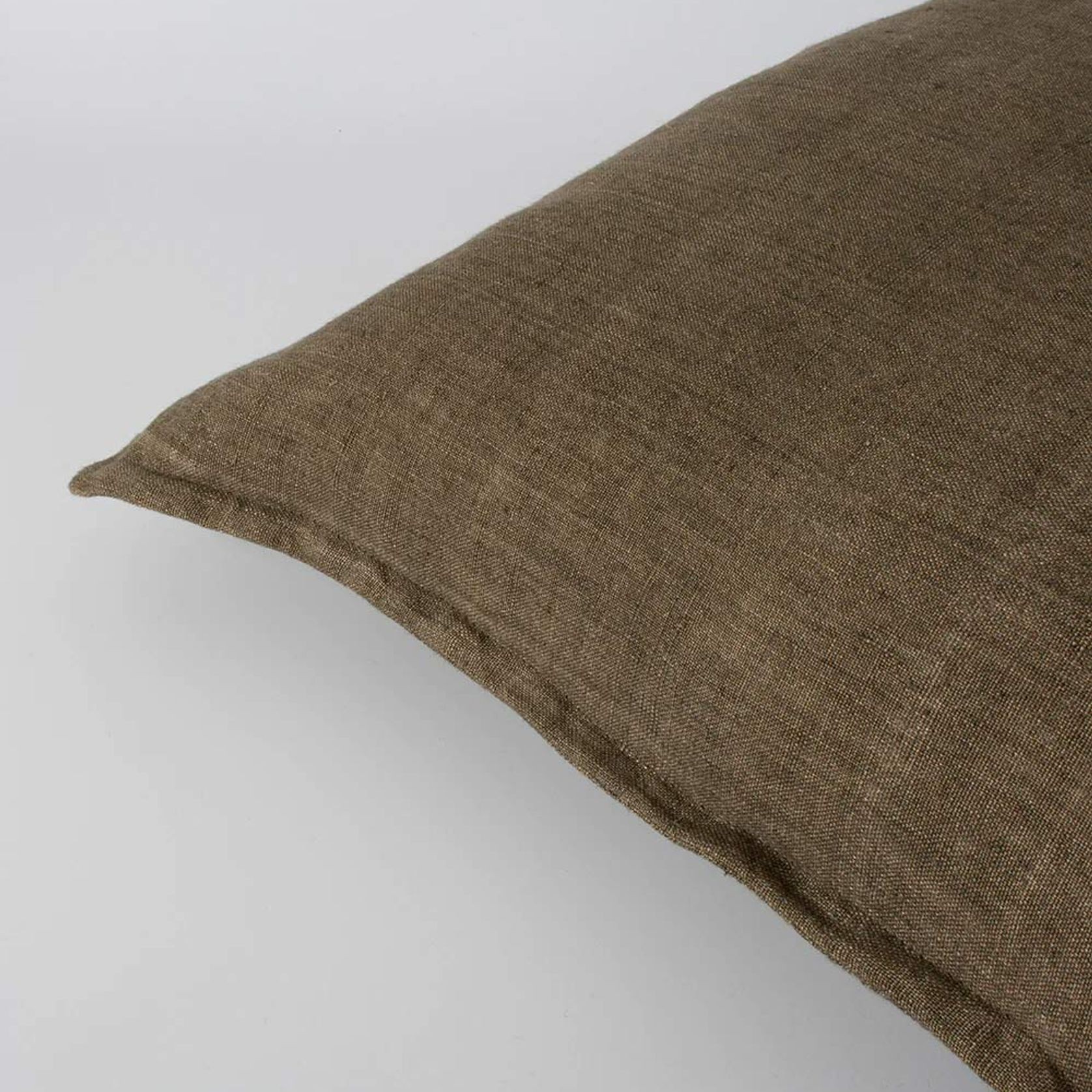 Baya Arcadia Handwoven Linen Cushion - Clove | Lumbar gallery detail image