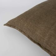 Baya Arcadia Handwoven Linen Cushion - Clove | Lumbar gallery detail image