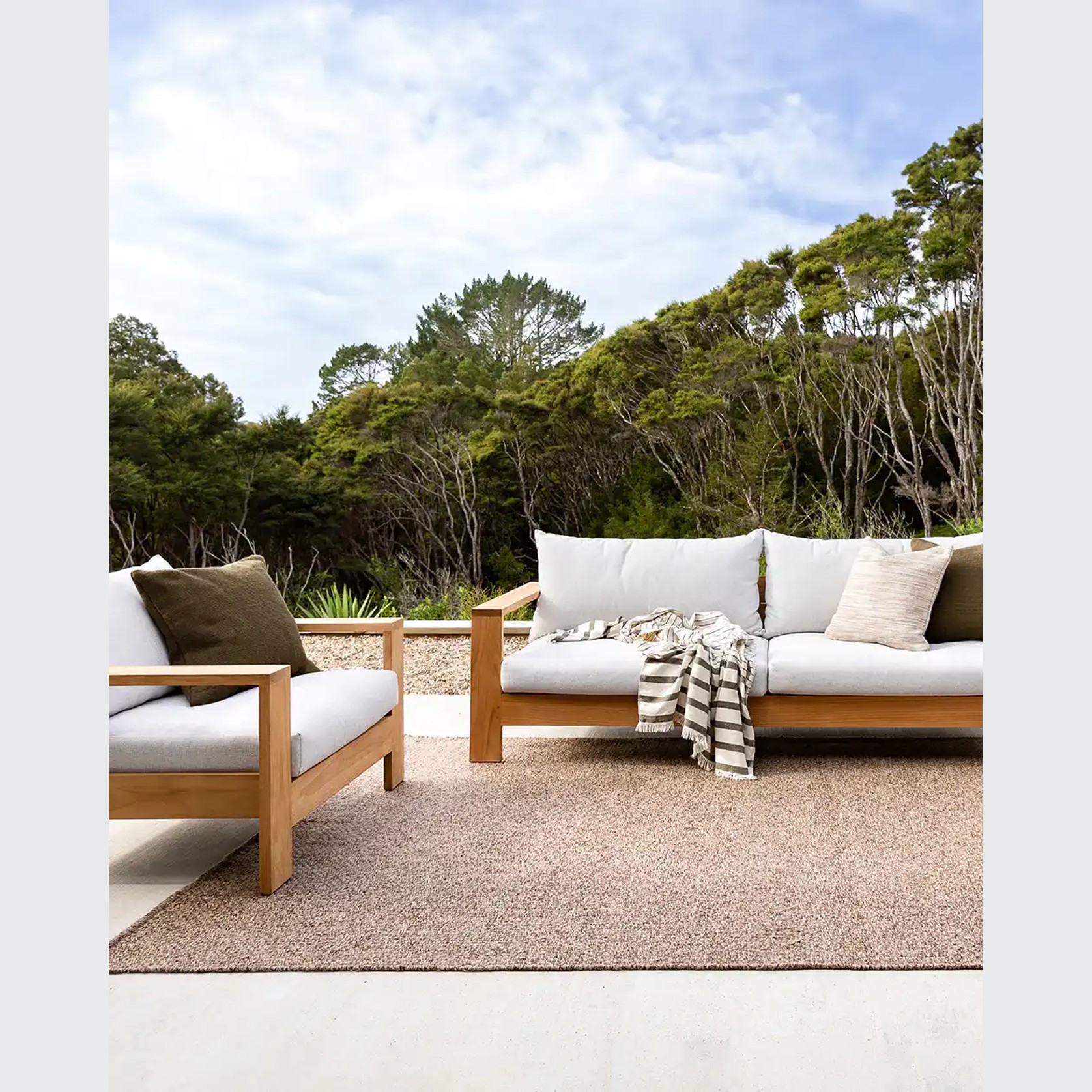 Baya Burleigh Floor Rug - Teak | Indoor or Outdoor gallery detail image