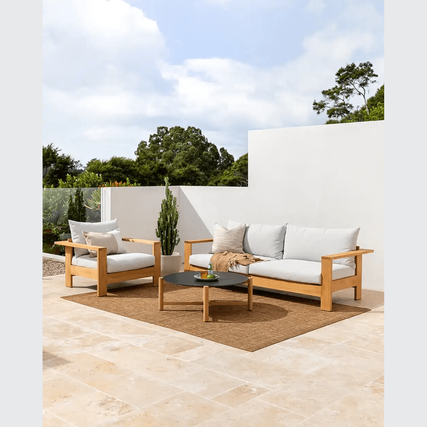 Baya Noumea Floor Rug - Teak | Indoor or Outdoor gallery detail image