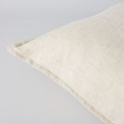 Baya Arcadia Handwoven Linen Cushion - Almond | Lumbar gallery detail image