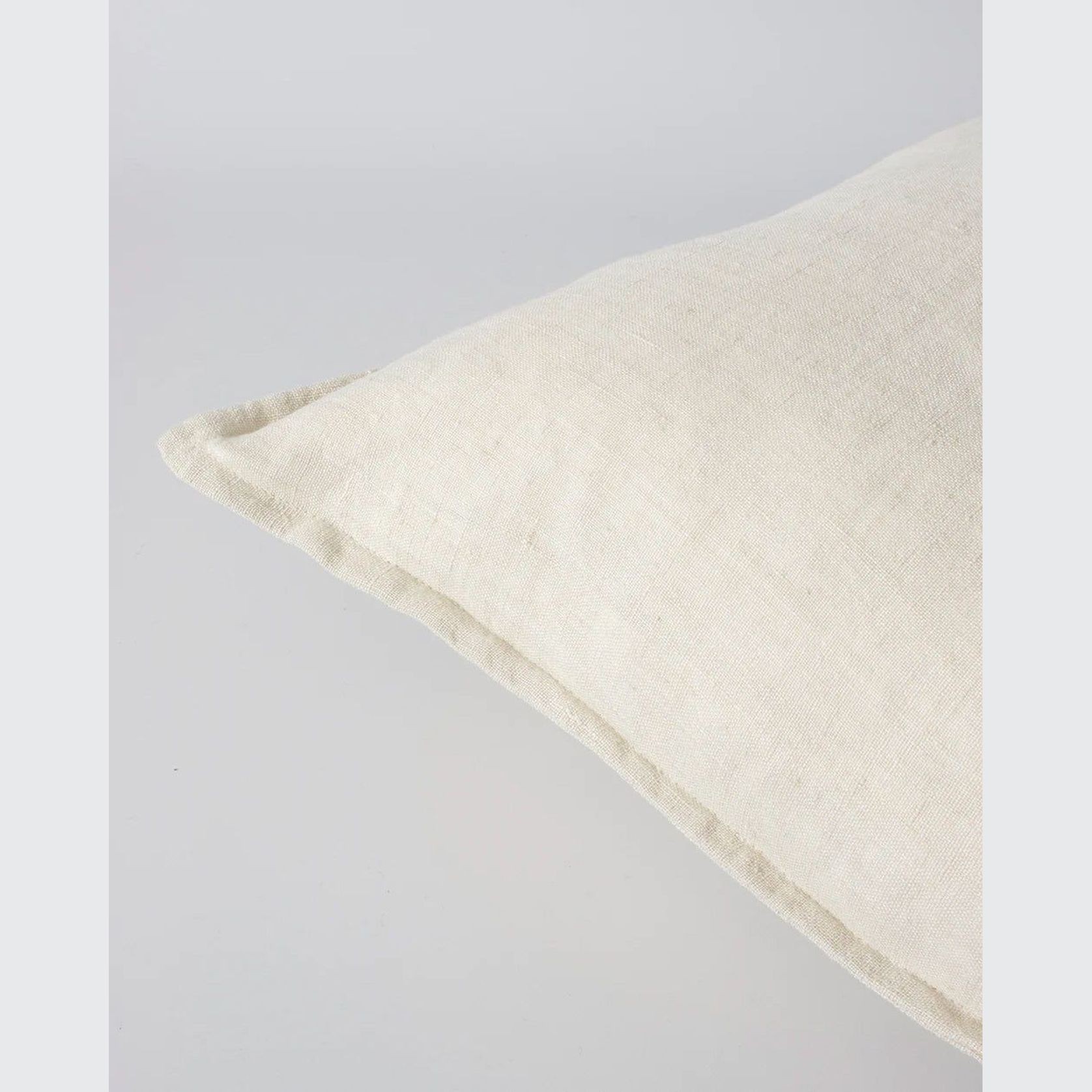 Baya Cassia Handwoven 100% Linen Cushion - Almond | Square gallery detail image