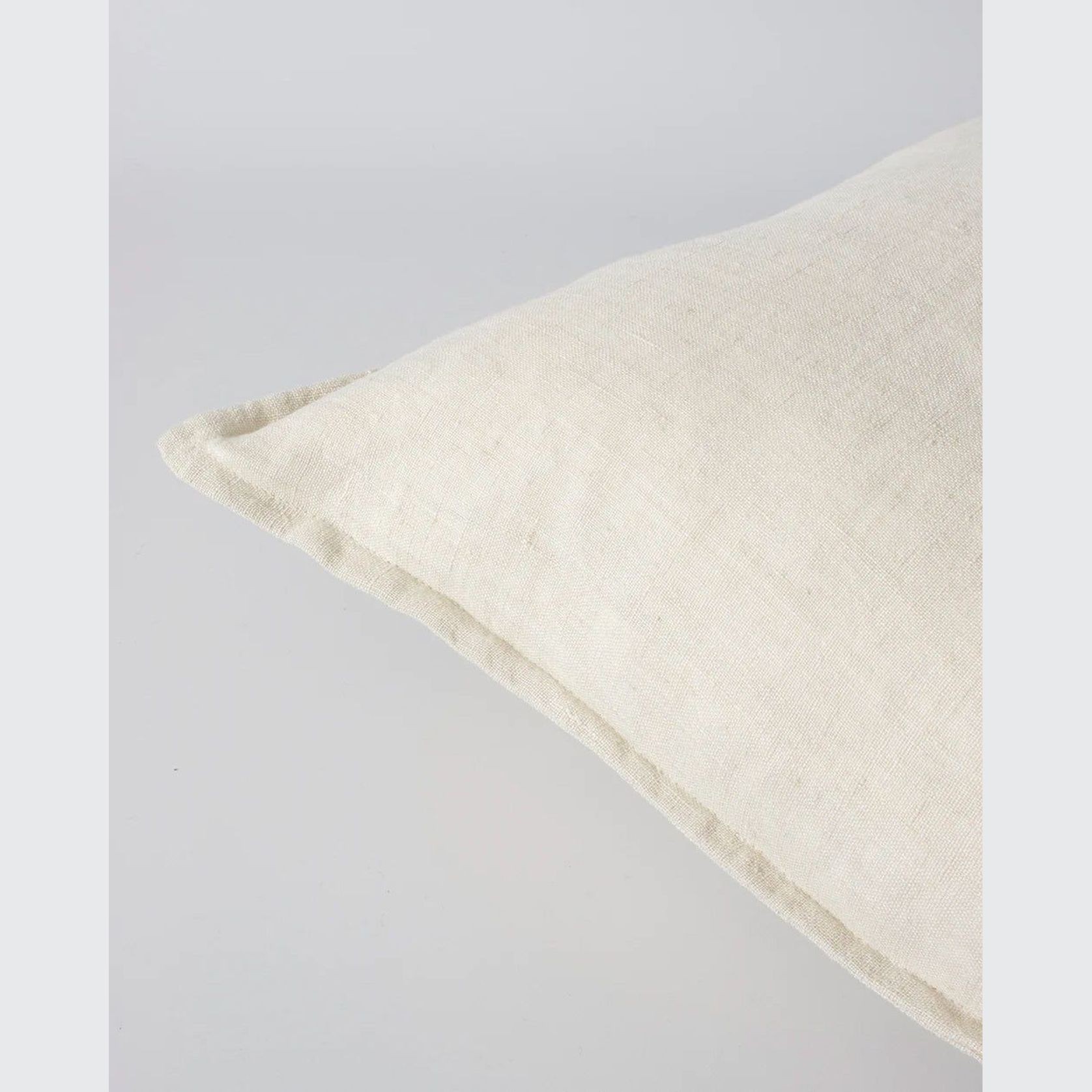 Baya Casia Handwoven 100% Linen Cushion - Almond | Square gallery detail image