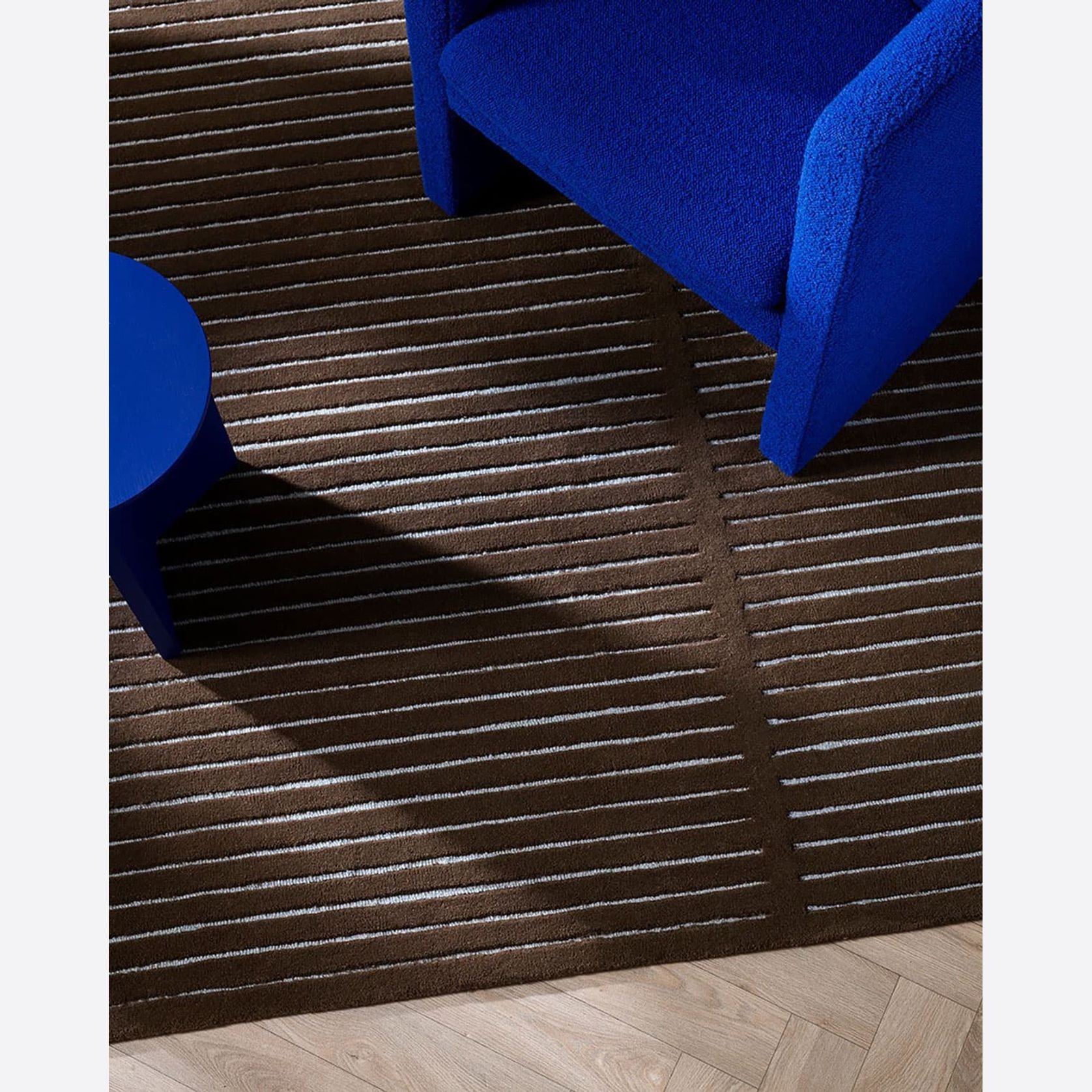 Baya Marlow NZ Wool Floor Rug - Chocolate gallery detail image
