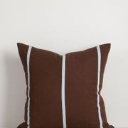Baya Otis Cushion - Chocolate/Sky gallery detail image