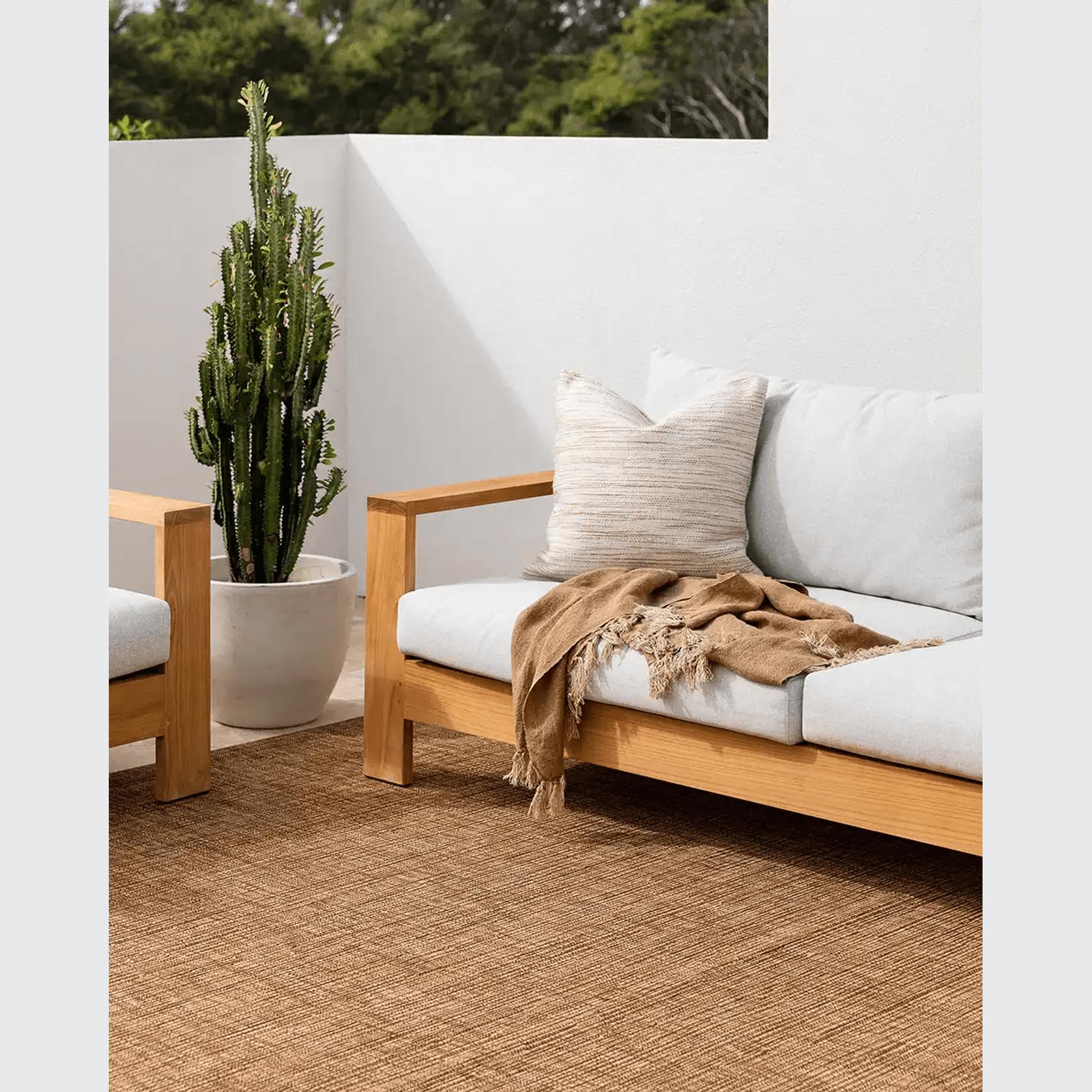 Baya Noumea Floor Rug - Teak | Indoor or Outdoor gallery detail image