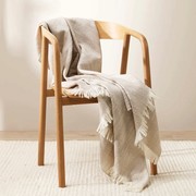 Baya Perendale Throw - Oatmeal | 100% Wool gallery detail image
