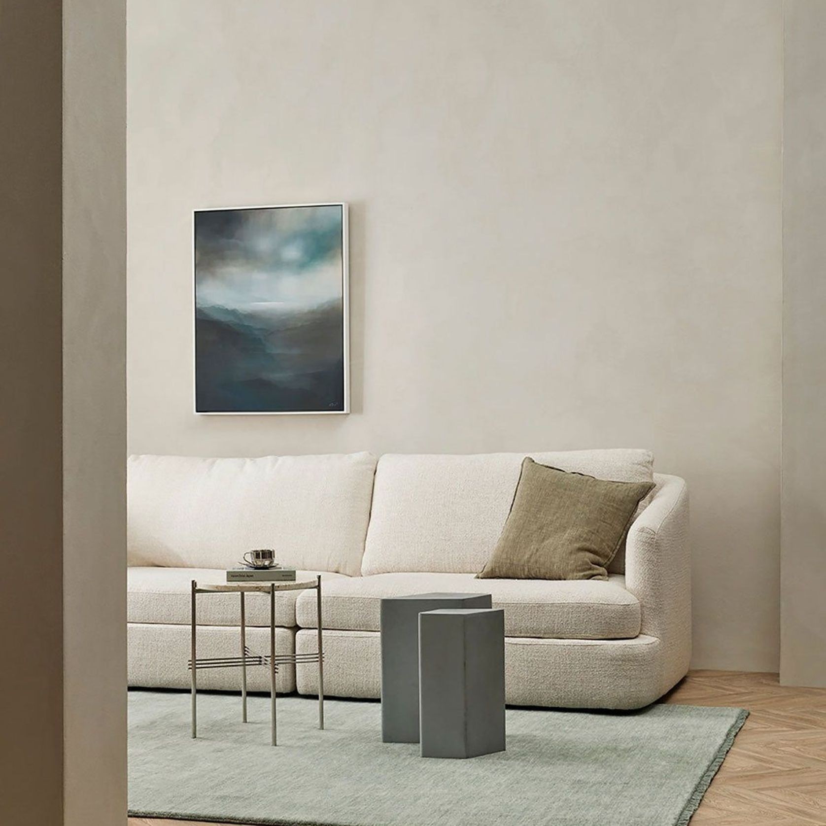 Baya Sandringham NZ Wool Floor Rug - Aquamarine gallery detail image