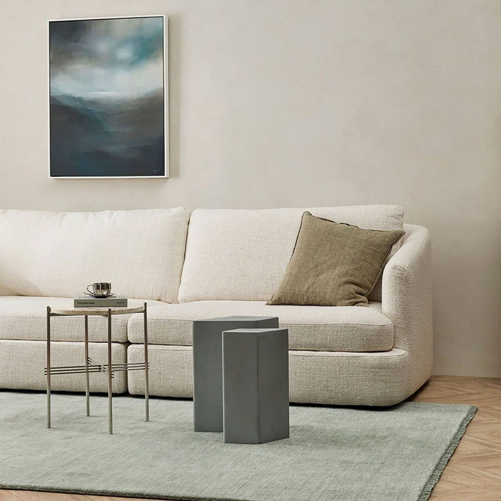 Baya Sandringham NZ Wool Floor Rug - Aquamarine gallery detail image