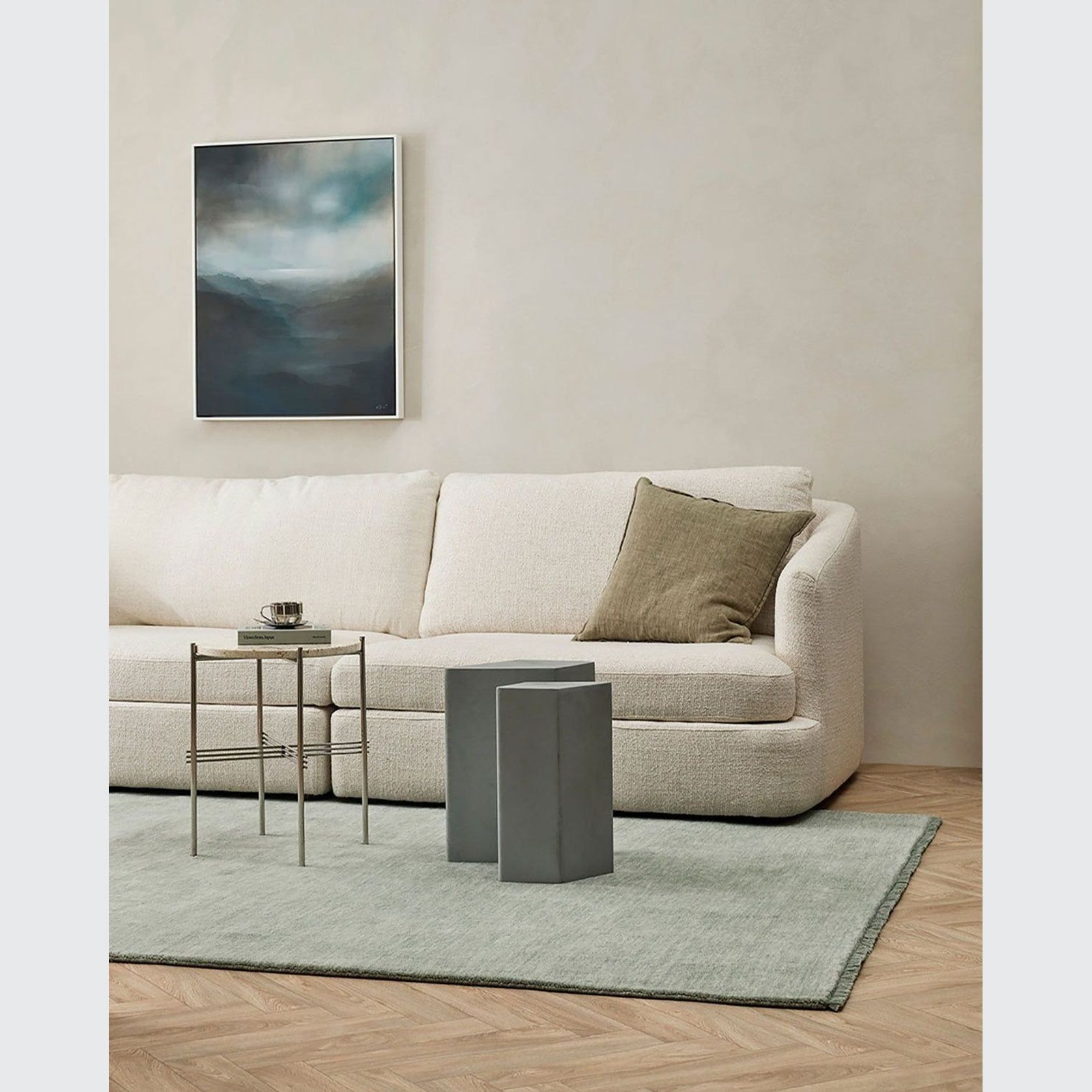 Baya Sandringham NZ Wool Floor Rug - Aquamarine gallery detail image