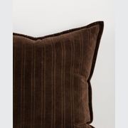 Baya Stria Cushion - Chocolate gallery detail image