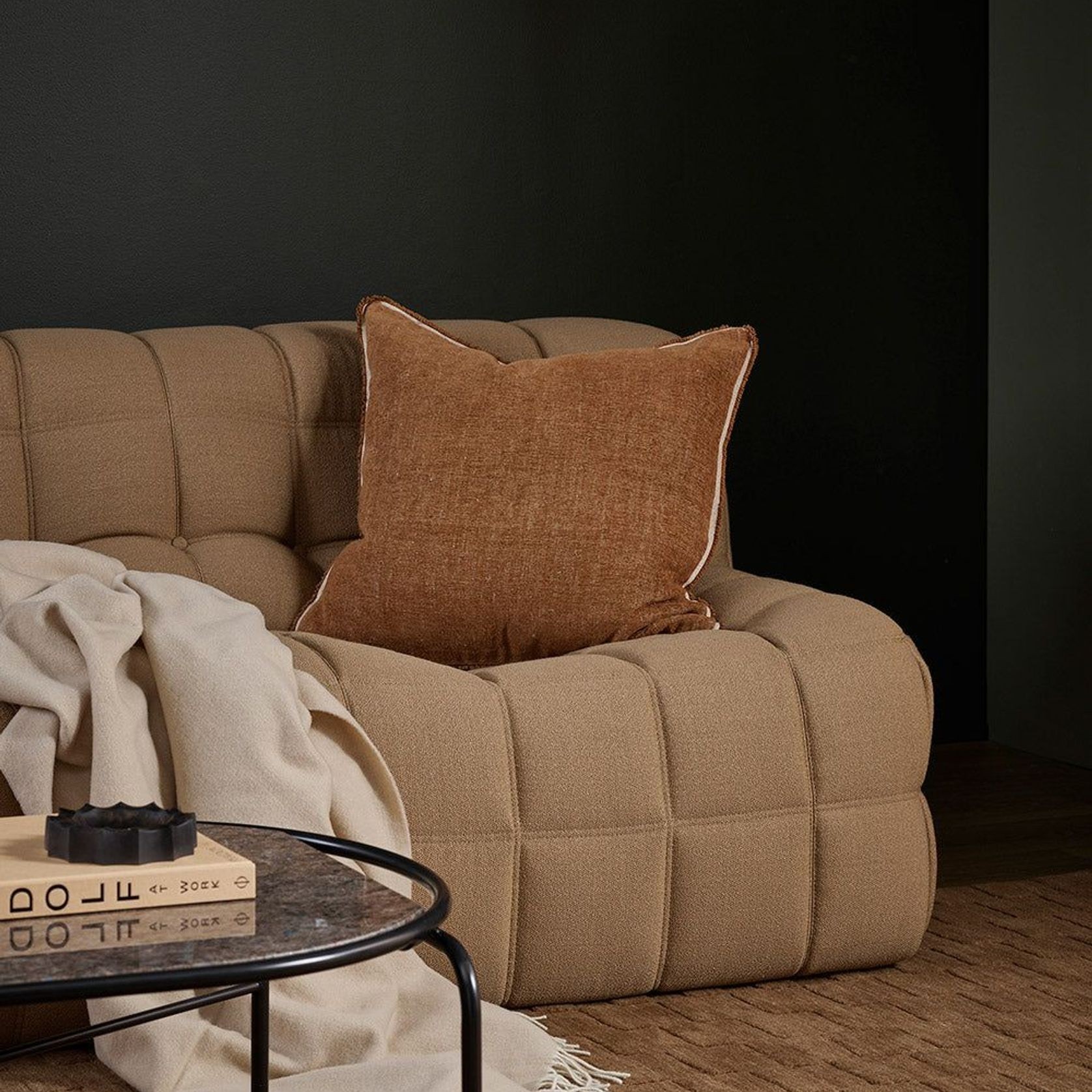Baya Sutton Cushion - Praline gallery detail image