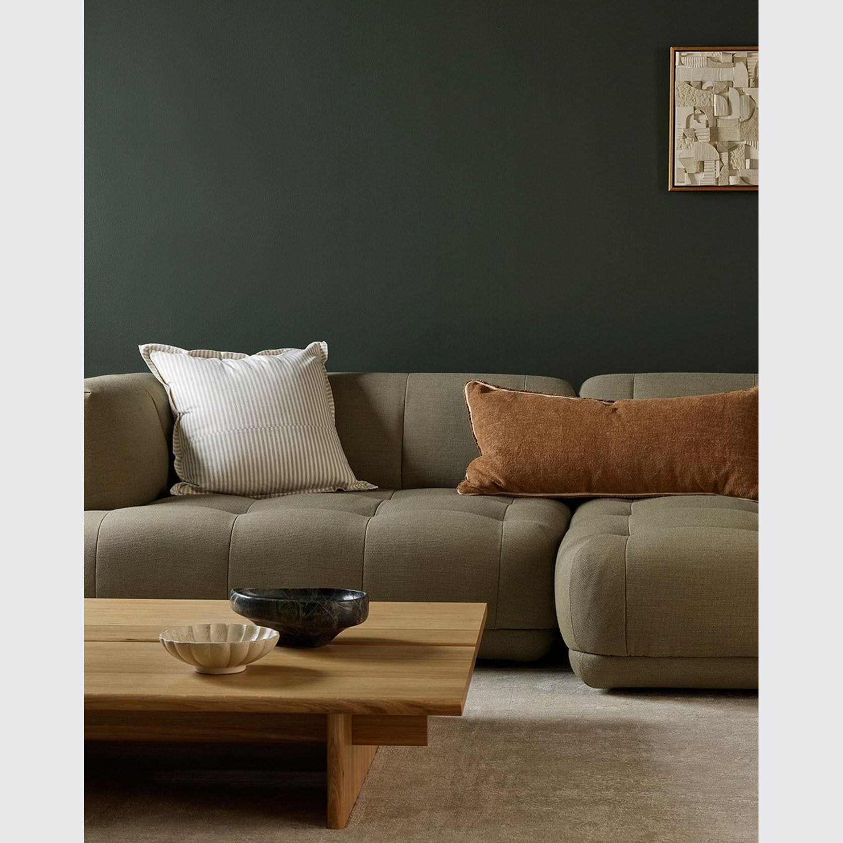Baya Sutton Long Lumbar Cushion - Praline gallery detail image