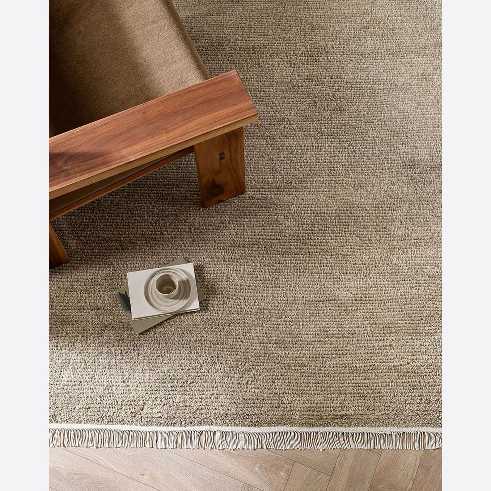 Baya Tanami NZ Wool Floor Rug - Fossil gallery detail image