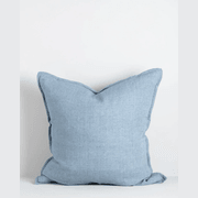 Baya Cassia Handwoven 100% Linen Cushion - Chambray | Square gallery detail image