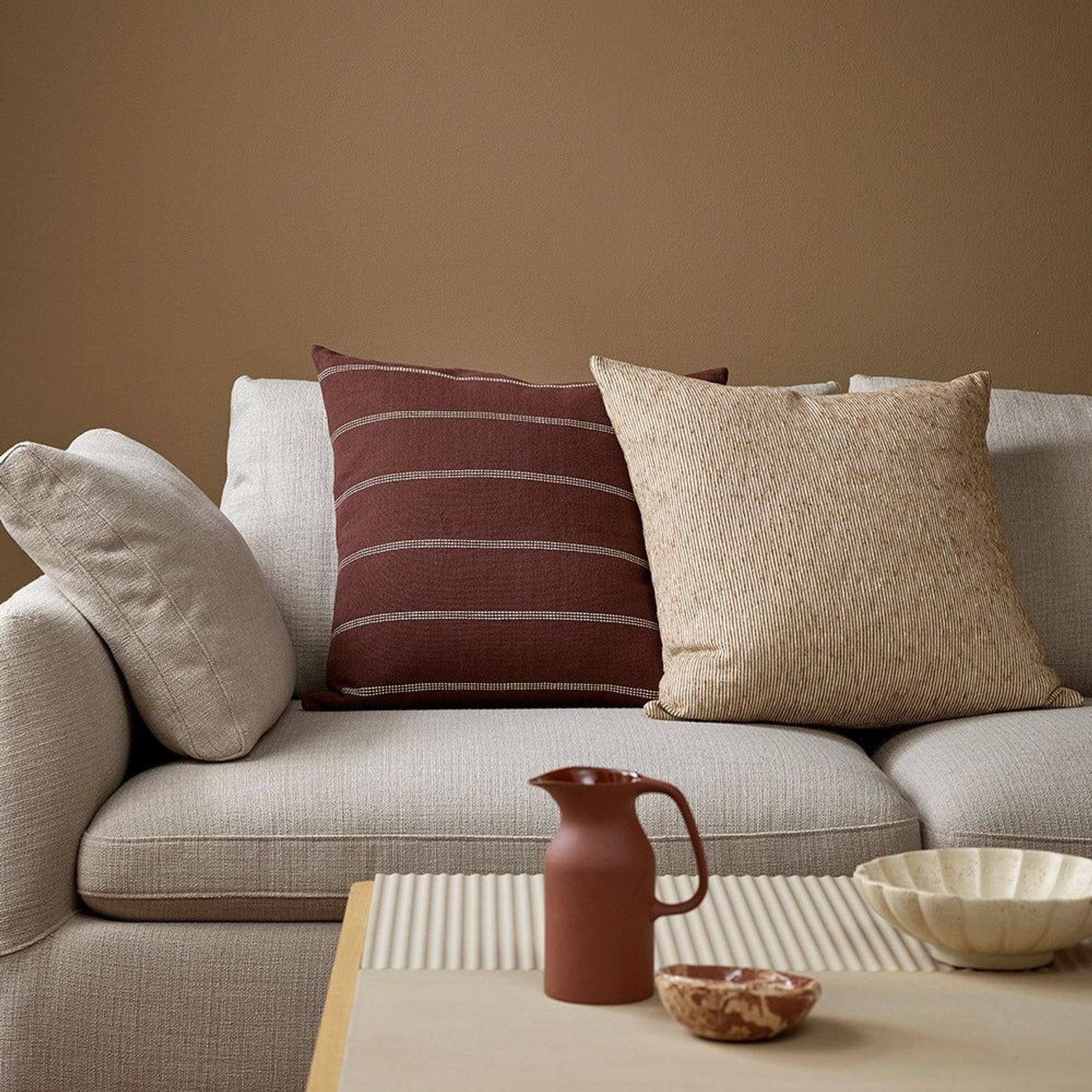 Baya Dalton Cushion - Oat gallery detail image