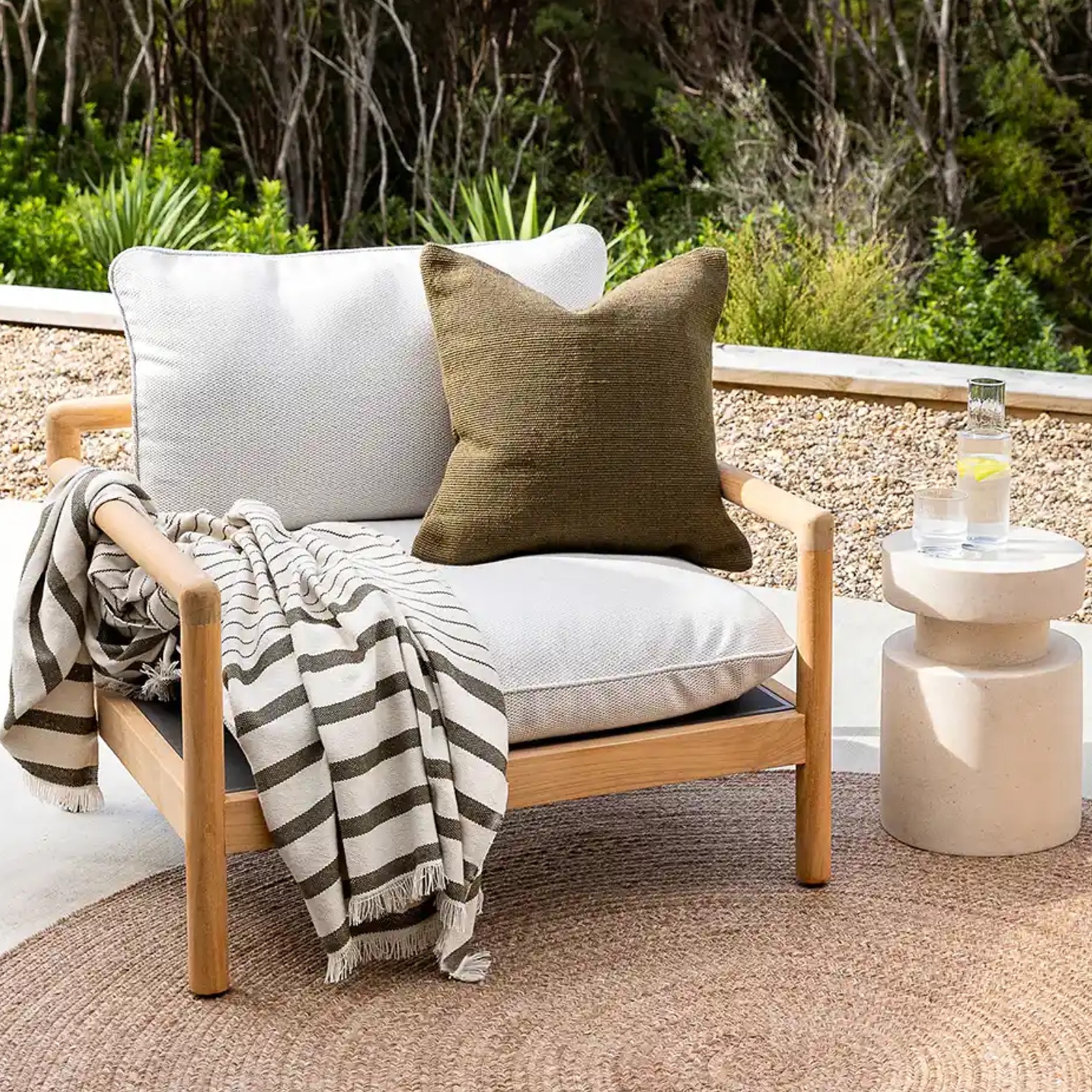 Baya Clipper In & Outdoor Cushion - Mangrove | Green gallery detail image