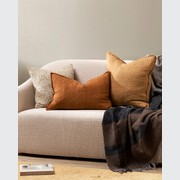 Baya Cassia Handwoven 100% Linen Cushion - Cumin | Square gallery detail image