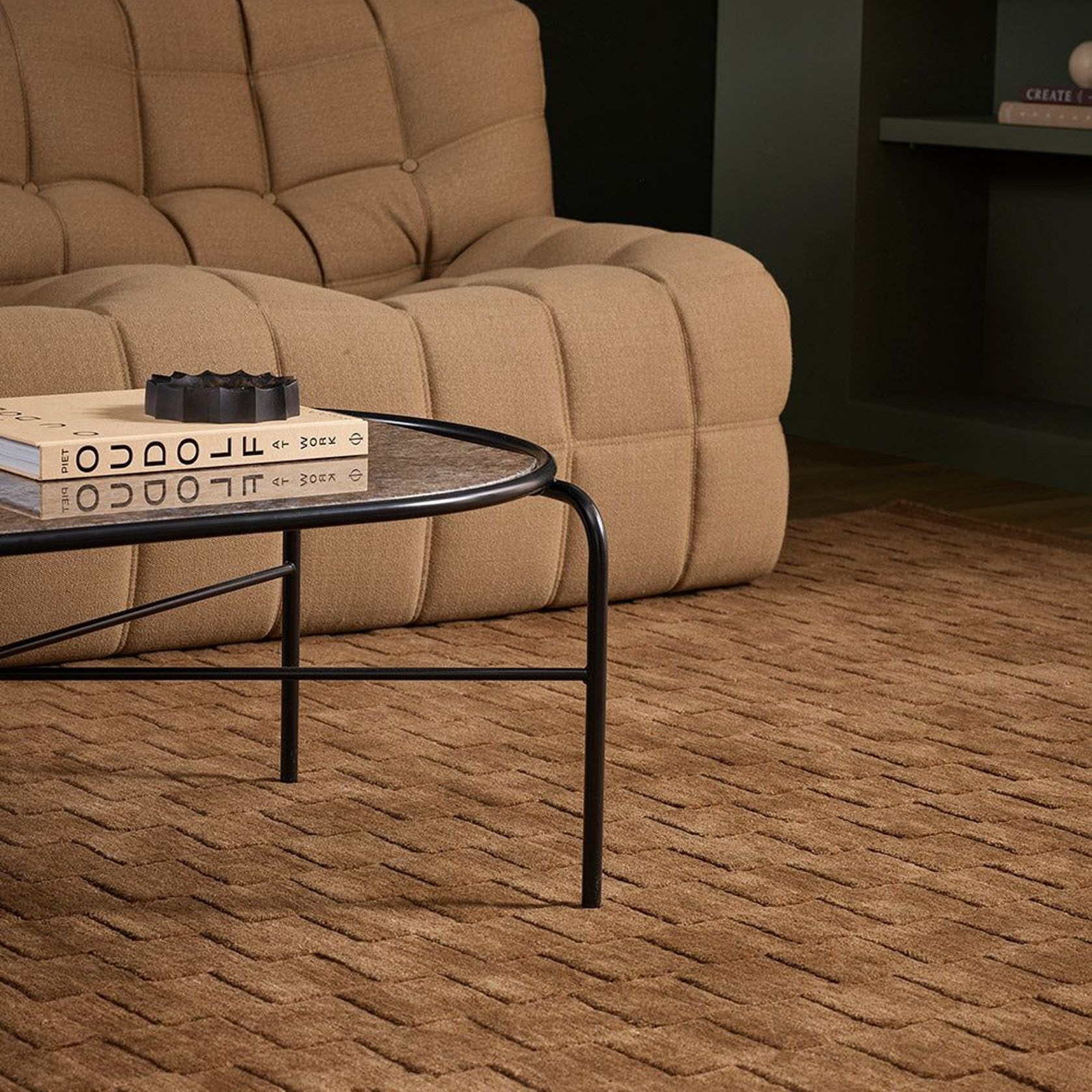 Baya Hugo NZ Wool Floor Rug - Toffee gallery detail image