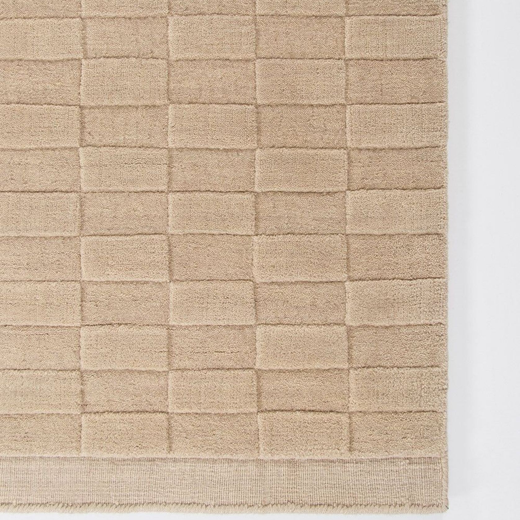 Baya Hugo Wool Floor Rug - Almond gallery detail image