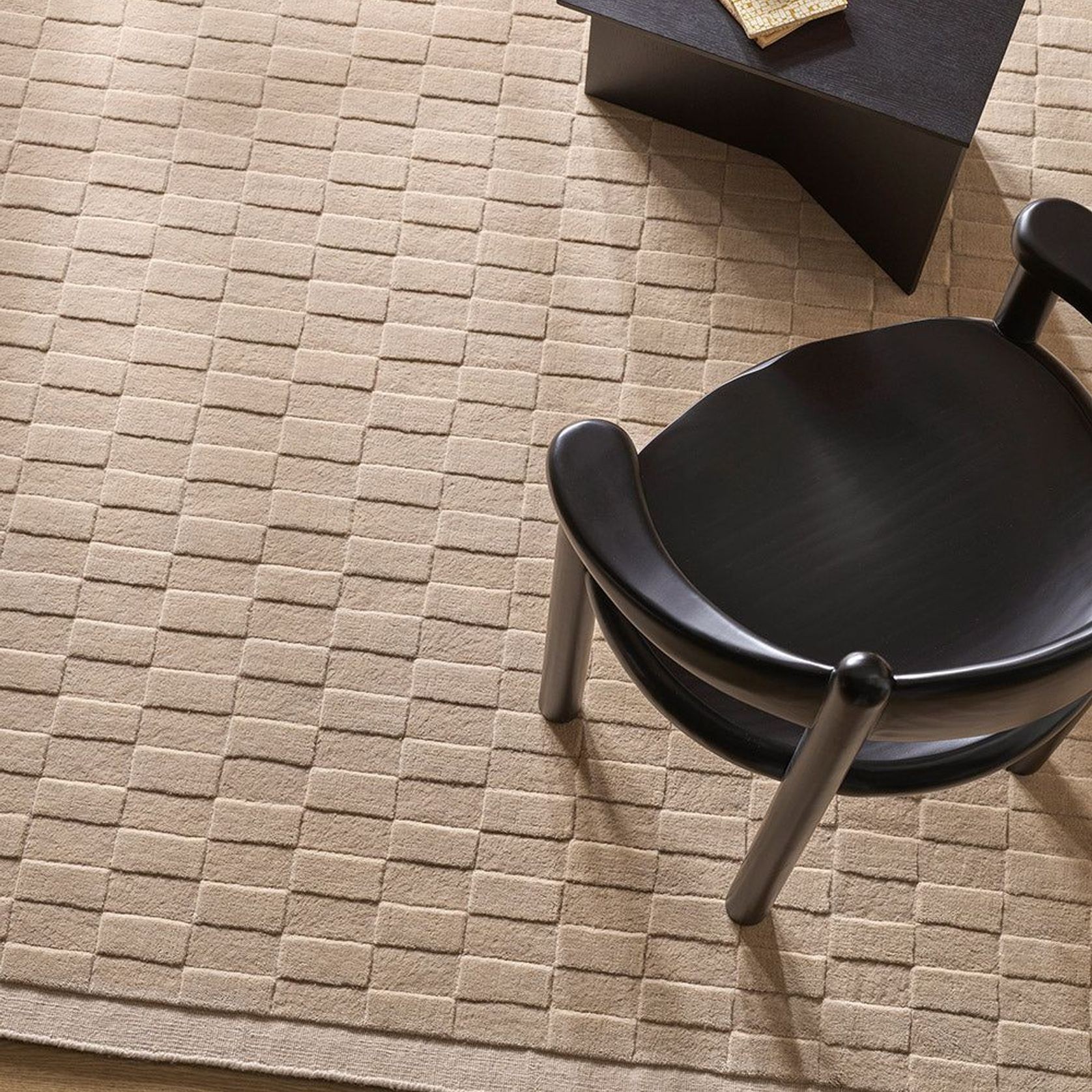 Baya Hugo Wool Floor Rug - Almond gallery detail image