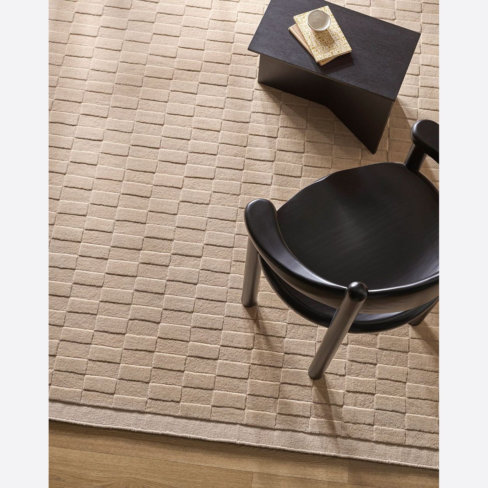 Baya Hugo Wool Floor Rug - Almond gallery detail image