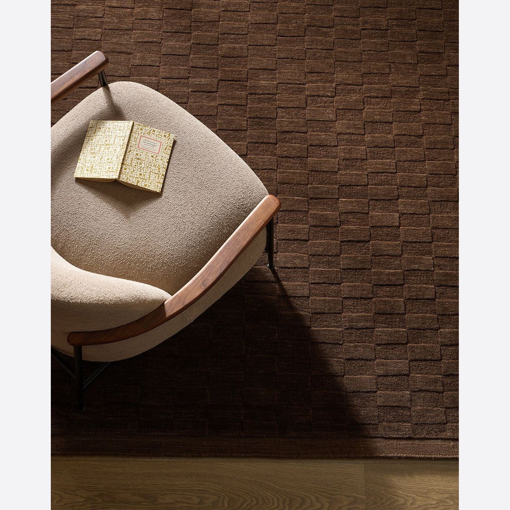 Baya Hugo Wool Floor Rug - Espresso gallery detail image