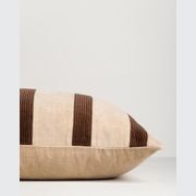 Baya Huxley Cushion -  Natural/Chocolate gallery detail image