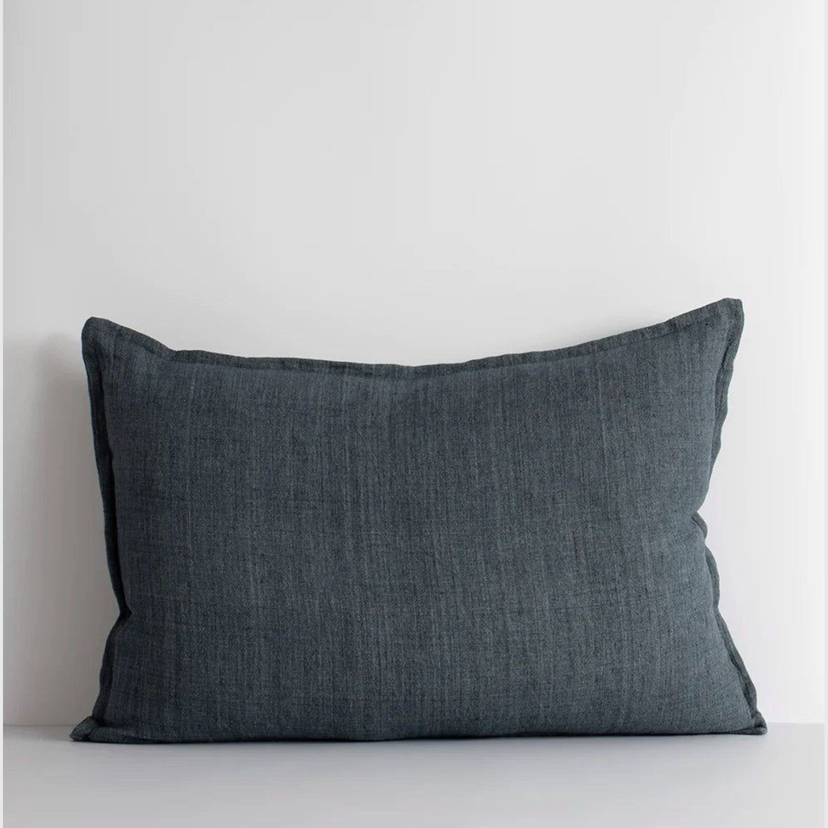 Baya Arcadia Handwoven Linen Cushion - Cloudburst | Lumbar gallery detail image