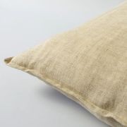 Baya Arcadia Handwoven Linen Cushion - Putty gallery detail image