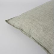 Baya Arcadia Handwoven Linen Cushion - Sage | Lumbar gallery detail image