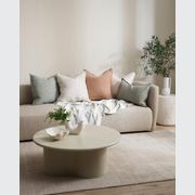 Baya Cassia Handwoven 100% Linen Cushion - Sage | Square gallery detail image