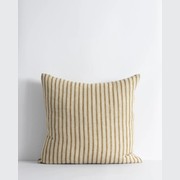 Baya Spencer Cushion - Ochre/Natural | 100% Linen gallery detail image