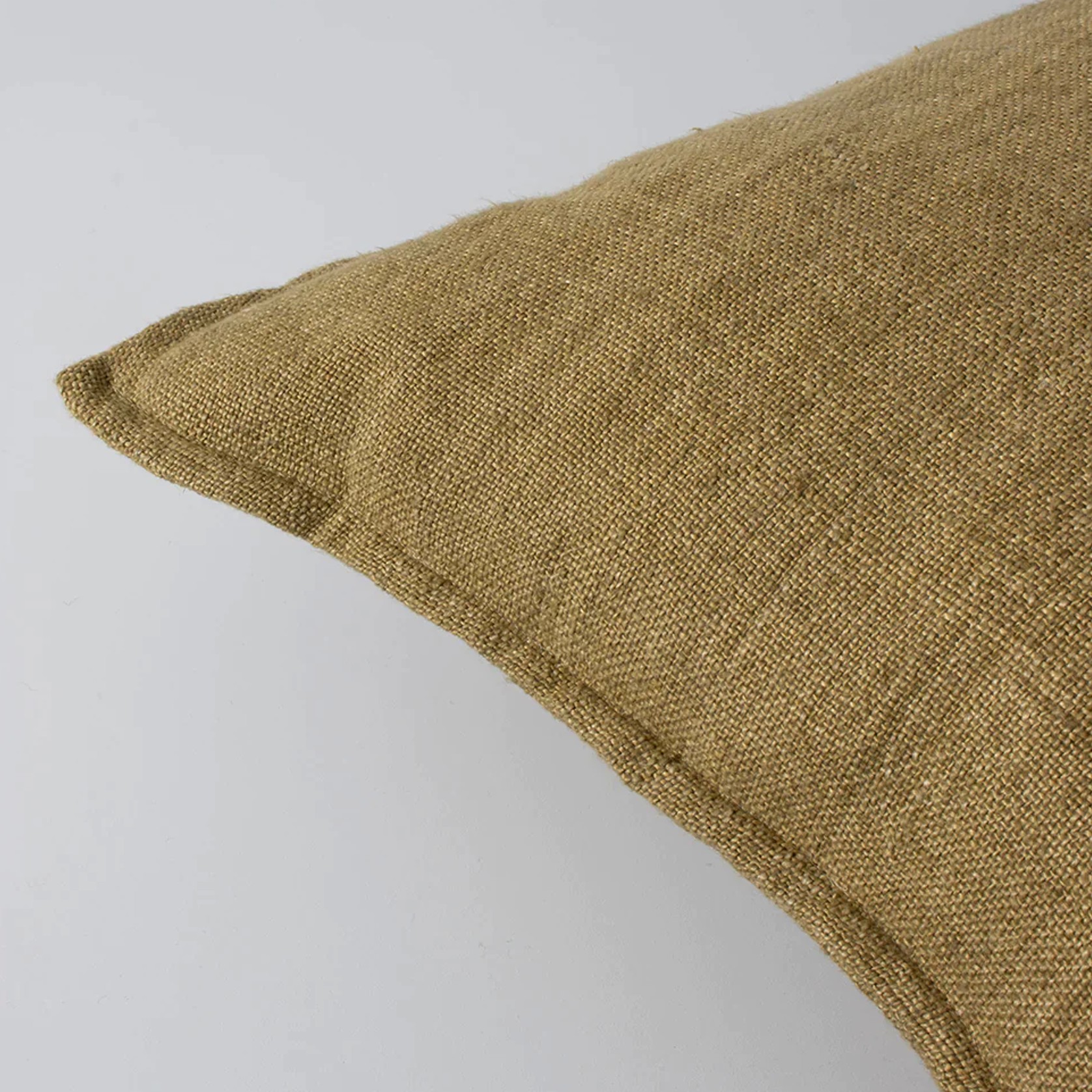 Baya Flaxmill Handwoven Linen Cushion | Fenugreek gallery detail image