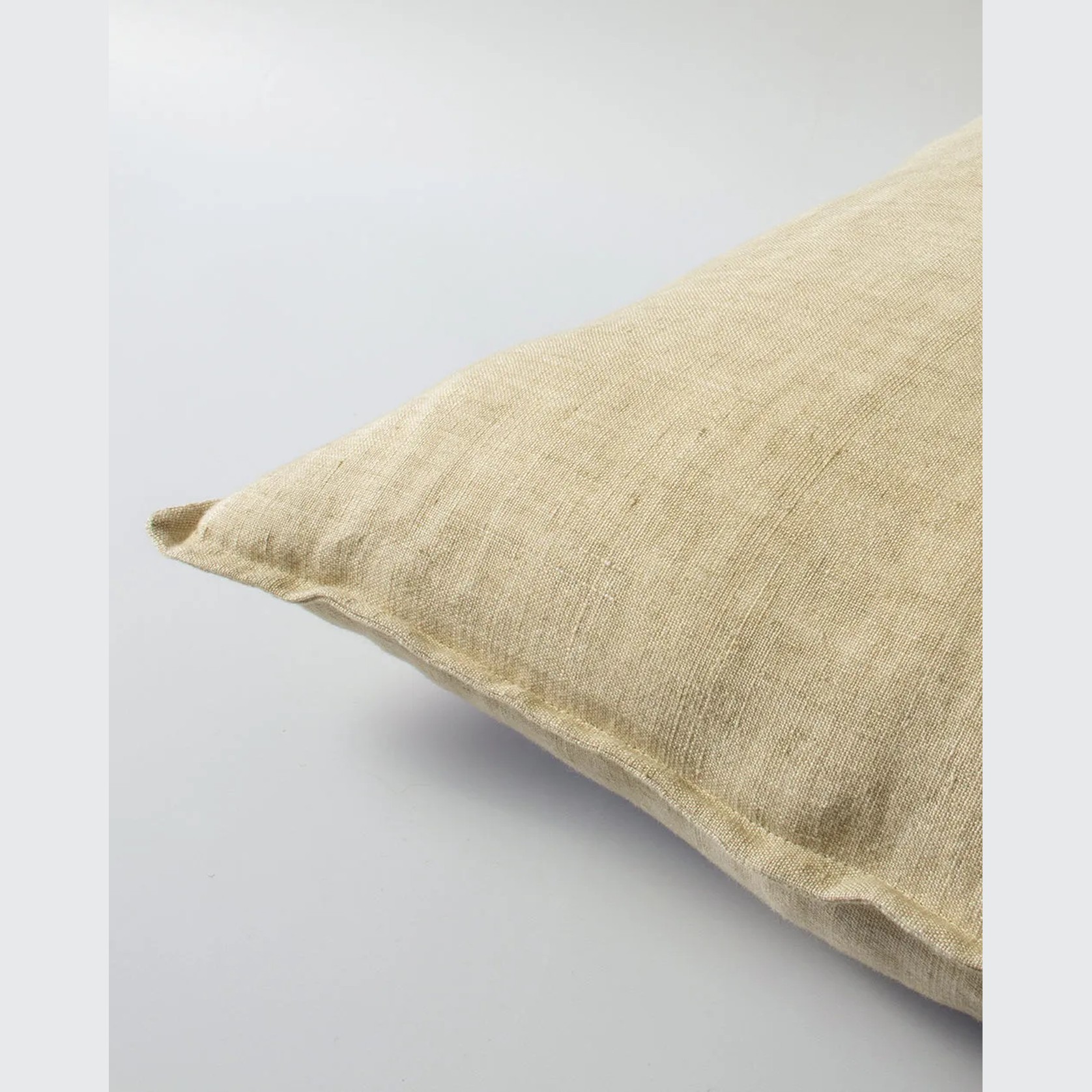 Baya Cassia Handwoven 100% Linen Cushion - Putty | Square gallery detail image