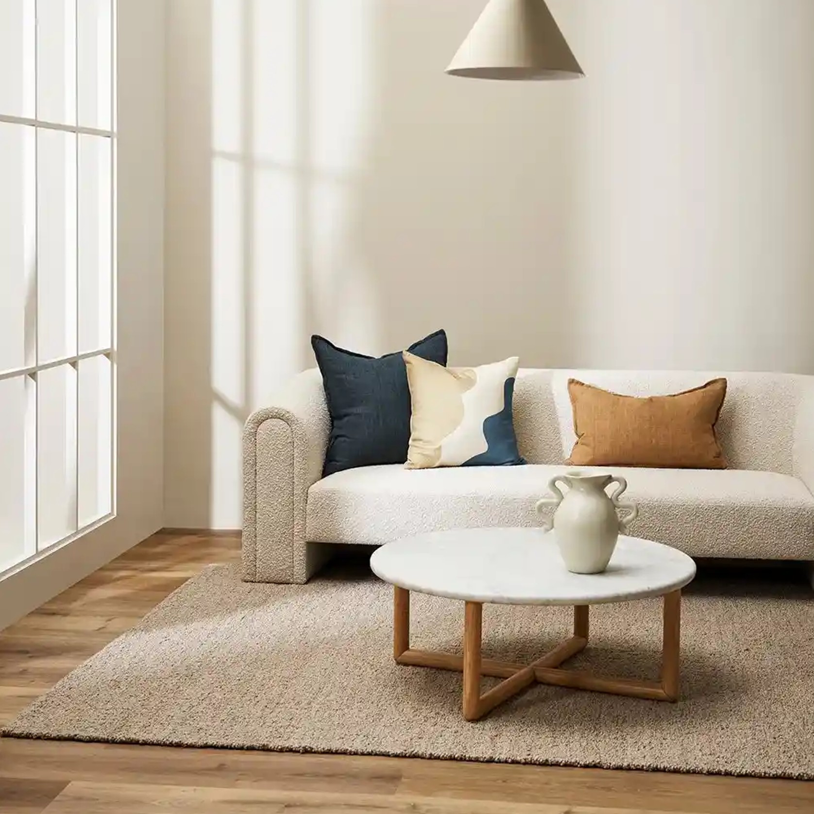 Baya Mt Somers Handwoven 100% Wool Rug - Fawn gallery detail image