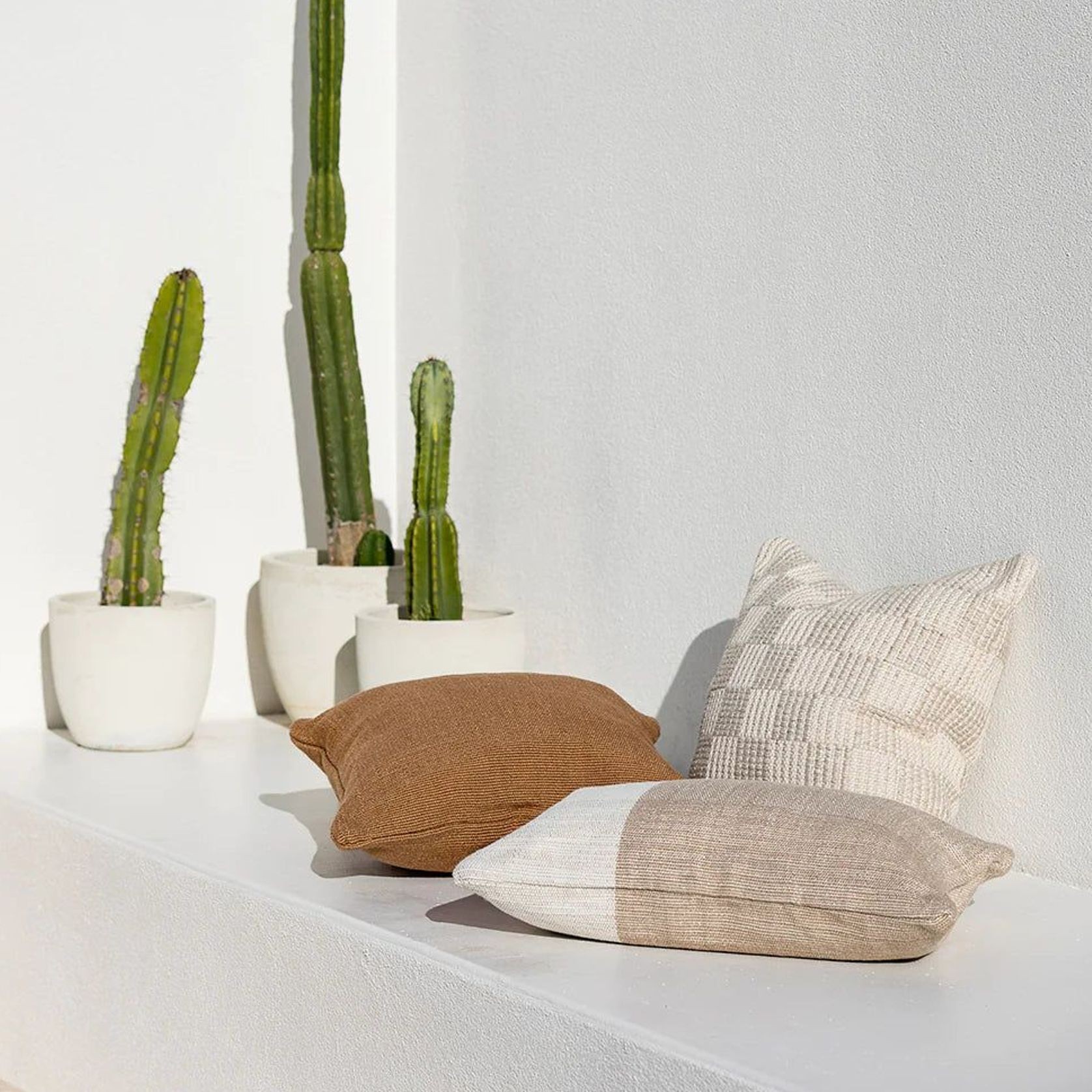 Baya Carter In & Outdoor Cushion - Almond | 50 x 50cm gallery detail image