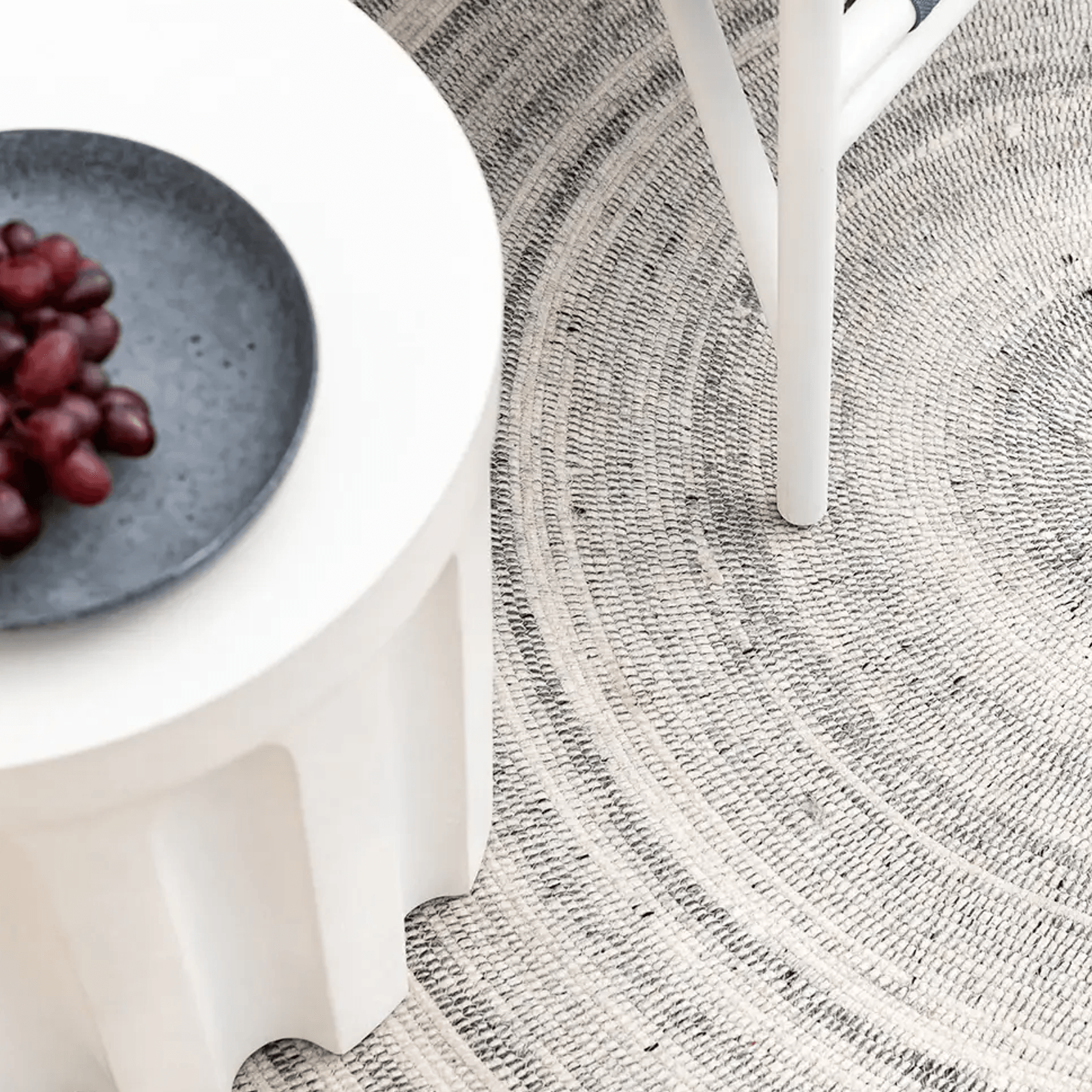 Baya Palm Cove Round Rug - Pumice | Indoor or Outdoor gallery detail image