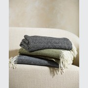 Baya Lana Throw Blanket - Licorice | 100% NZ Wool gallery detail image