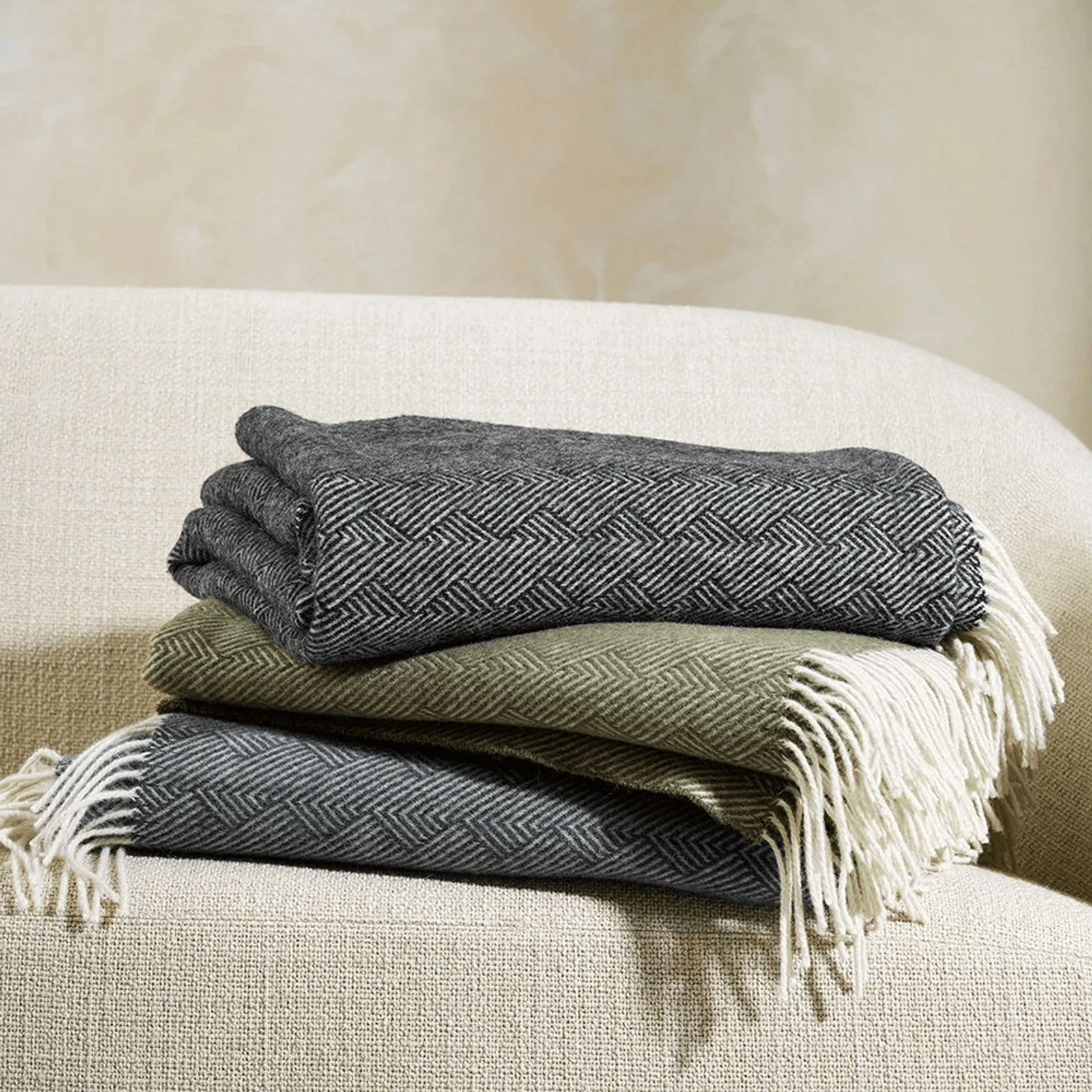 Baya Lana Throw Blanket - Navy | 100% NZ Wool gallery detail image