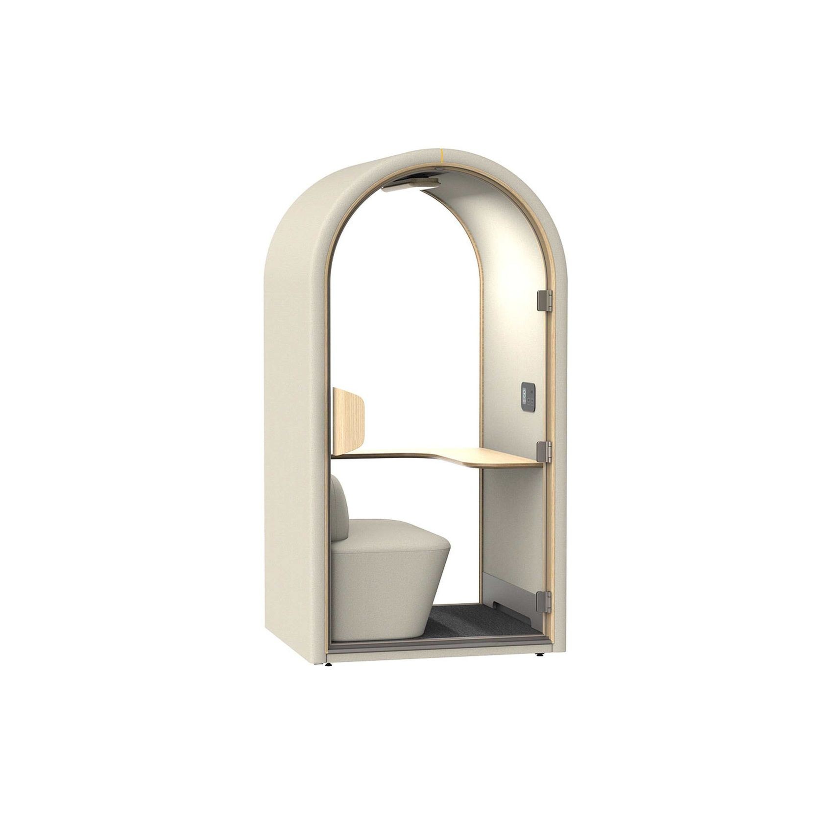 DUKE Single Seater Acoustic Office Silent Booth Pod - Beige gallery detail image